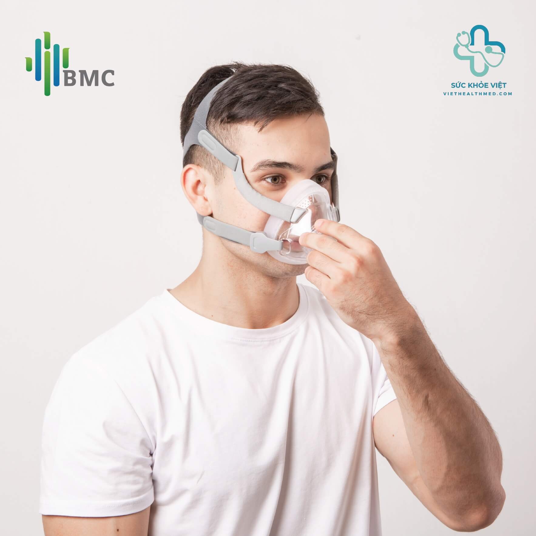 Mặt nạ BMC F5A full face dùng cho máy trợ thở CPAP và BiPAP