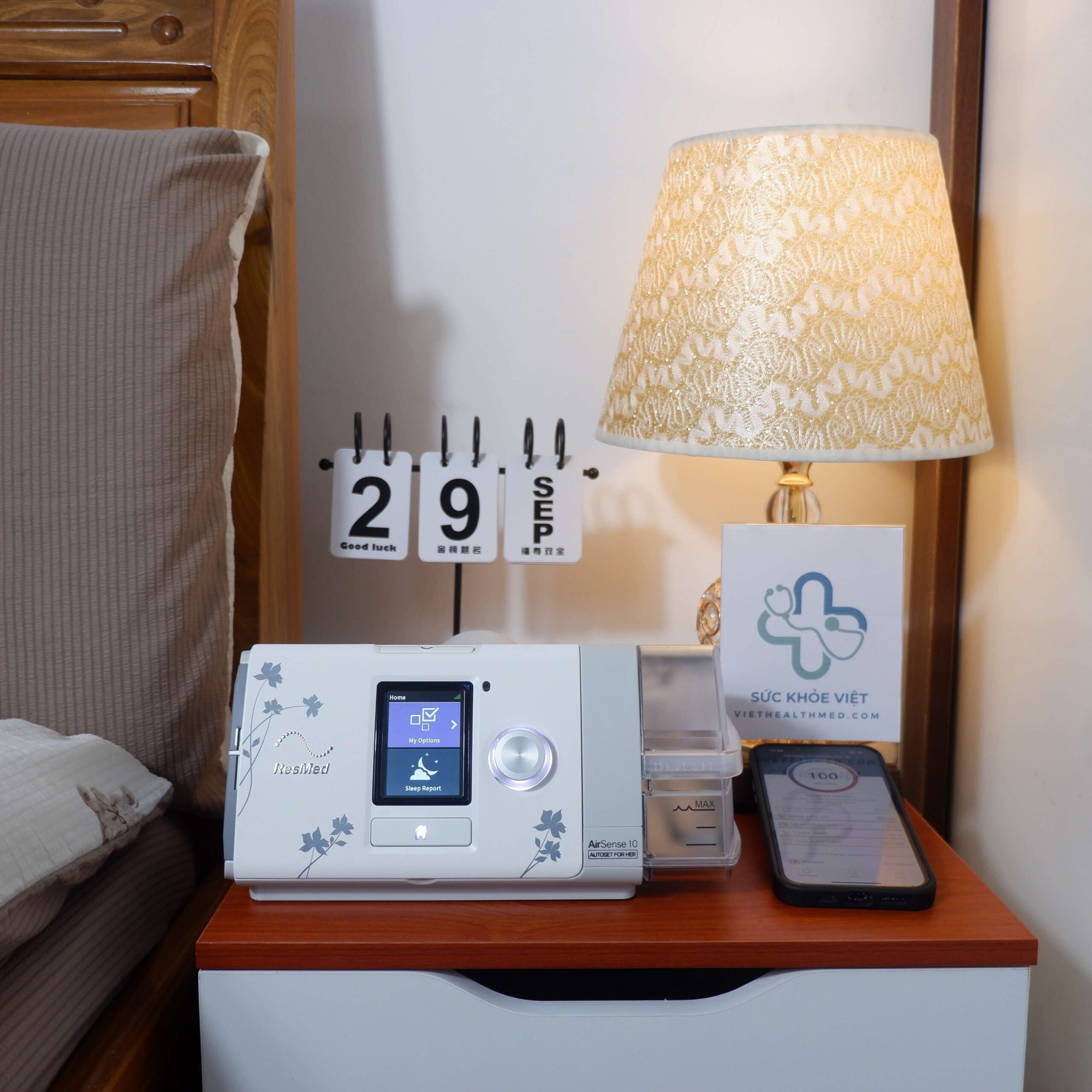 Sử dụng ResMed AirSense 10 AutoSet tại nhà giúp cải thiện giấc ngủ và giảm ngáy hiệu quả