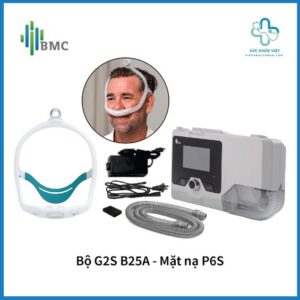 Sự kết hợp hoàn hảo giữa máy trợ thở BMC G2S B25A và mặt nạ mũi P6S.
