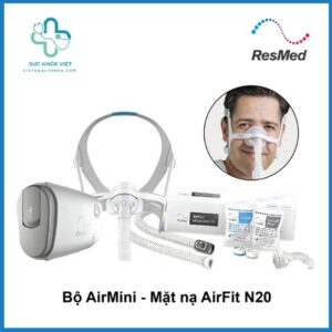 Sự kết hợp giữa AirMini và mặt nạ AirFit N20 mang lại cảm giác thoải mái và duy trì độ ẩm tự nhiên cho đường thở.