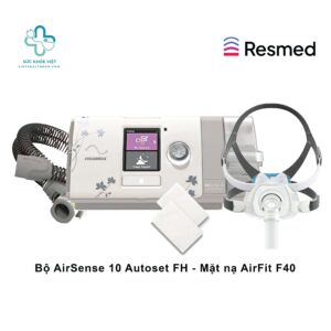 Bộ máy trợ thở ResMed AirSense 10 AutoSet For Her kết hợp mặt nạ AirFit F40 mang đến giải pháp hỗ trợ điều trị ngưng thở khi ngủ toàn diện và thoải mái hơn.