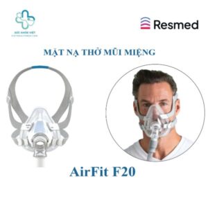 Máy Trợ Thở ResMed AirSense 10 AutoSet For Her kết hợp mặt nạ AirFit F20 giúp tối ưu hiệu quả điều trị ngưng thở khi ngủ.