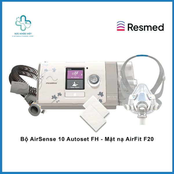 Máy Trợ Thở ResMed AirSense 10 AutoSet For Her chính hãng dành cho phụ nữ mắc hội chứng ngưng thở khi ngủ do tắc nghẽn.