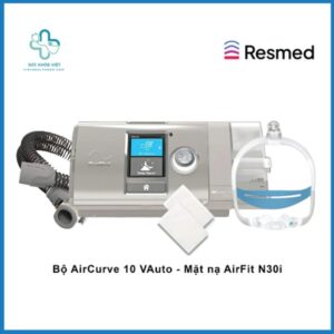 ResMed AirCurve 10 VAuto có thể được sử dụng trong cấu hình kết hợp với mặt nạ phù hợp như AirFit N30i.